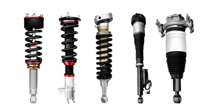 Shock absorber isolated on white background.