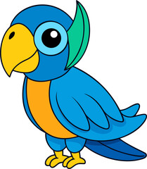Fototapeta premium blue bird cartoon