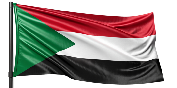 Realistic Sudan Flag Waving on Transparent Background
High-Resolution Sudan National Flag with Fabric Texture and Natural Lighting