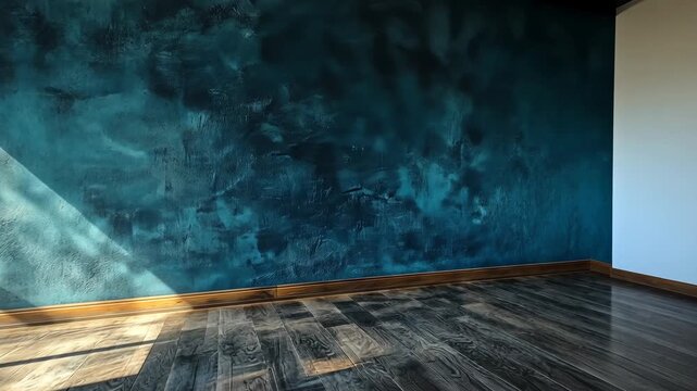 Interior Design with Blue Wall.