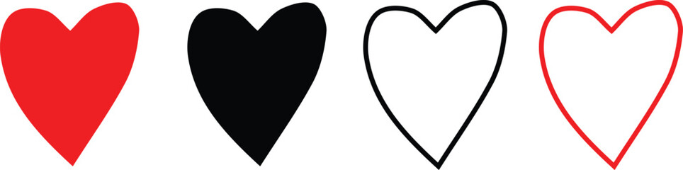 two hearts, heart, love, valentine, symbol, day, romance, red, shape, illustration, vector, romantic, icon, design, passion, sign, 3d, gift, wedding, valentine's day, valentines, holiday, shiny