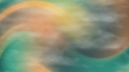 Blurred abstract painting of orange, teal, brown hues. Suitable for backgrounds, decor, print design, digital art, and artistic projects. - Powered by Adobe
