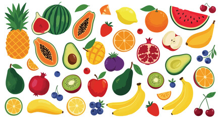 Vibrant mix of healthy fruits for delicious recipes and a balanced diet, perfect for promoting wellness or healthy eating habits in your projects