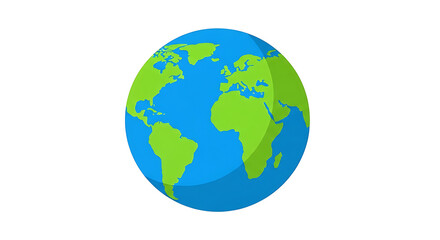 Fototapeta premium Flat Style Detailed World Globe Earth Planet Geography Illustration