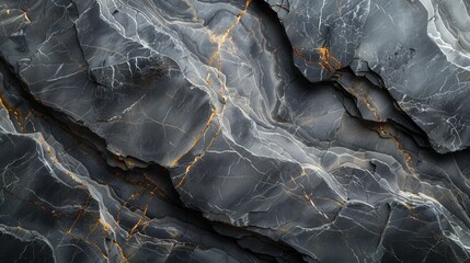 Abstract rock formation with golden veins