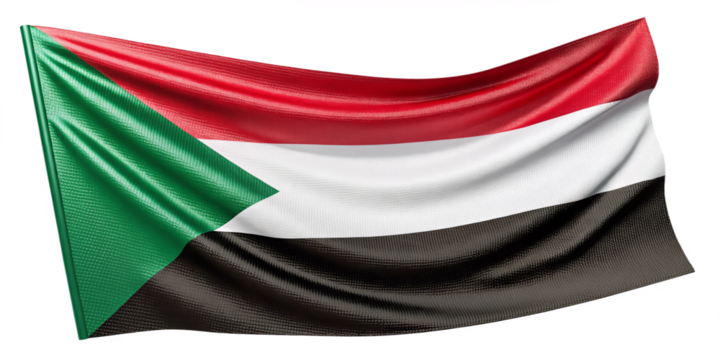 Realistic Sudan Flag Waving on Transparent Background
High-Resolution Sudan National Flag with Fabric Texture and Natural Lighting