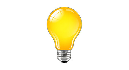 Obraz premium Shiny Realistic Lightbulb Innovation Icon Symbol of Bright Idea Concept