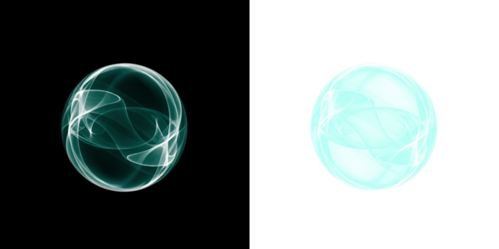 Explore the Abstract Light Spheres Animation Effects with a transparent background PNG overlay design