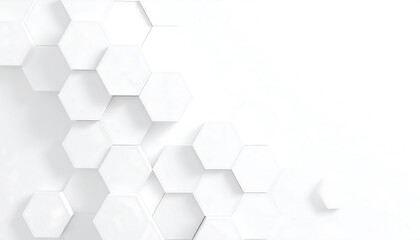 Abstract geometric pattern of white hexagons (1)