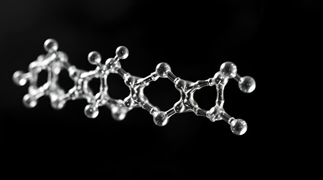 Xylose molecular structure isolated on black - Powered by Adobe