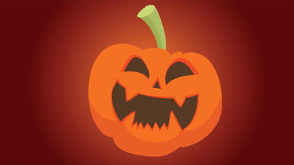 Happy Smiling Halloween Pumpkin Jack-o'-Lantern