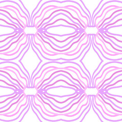 Seamless Abstract Wave Pattern in Soft Pink and Purple