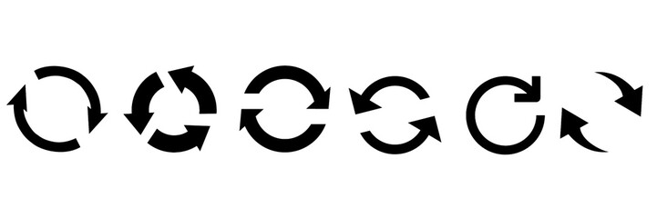 vector illustration set of arrow, set of recycle arrow icons, recycle symbol, recycling icon, recycle, reuse, reduce, ecology