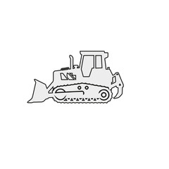 Heavy duty bulldozer construction equipment earthmoving machine powerful machinery industrial vehicle tracked vehicle.