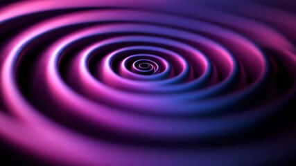 Dynamic abstract visual of swirling neon pink and purple concentric circles - Powered by Adobe