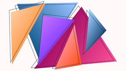 ABSTRACT BACKGROUND WITH TRIANGLE GEOMETRIC SHAPES GRADIENT COLORFUL DESIGN VECTOR TEMPLATE GOOD FOR MODERN WEBSITE, WALLPAPER, COVER DESIGN, LANDING PAGE