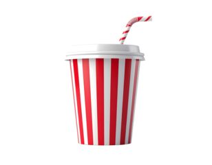 3D soda cup icon isolated on transparent background. Realistic beverage and fast food symbol, perfect for restaurant, cafe, drink, refreshment, fast food, and dining design projects.