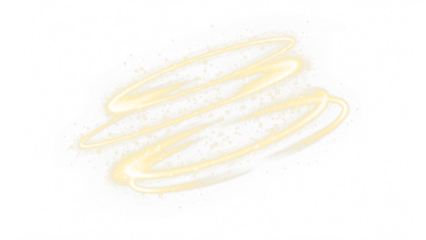 Golden Light Trail Sparkle Effect PNG Overlay for Various Creative Editing and Design Purposes and Usage