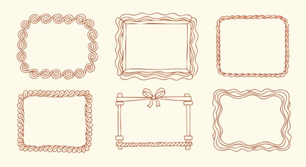 Charming hand drawn decorative frames and borders perfect for invitations, scrapbooking, or adding a unique touch to designs