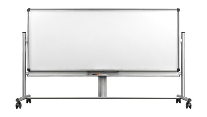 Obraz premium Modern Whiteboard on Wheels with Metal Frame for Classroom and Office Use