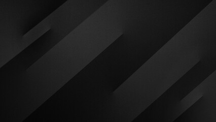 Black white dark gray abstract modern style background. Geometric shape. Line stripe layer diagonal. Light shadow silver metallic. Monochrome. Business ad technology tech minimal.Empty design template