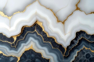 Fototapeta premium Seamless White and Black Marble Texture with Elegant Veins – High-Resolution Natural Stone Background for Interior and Design 