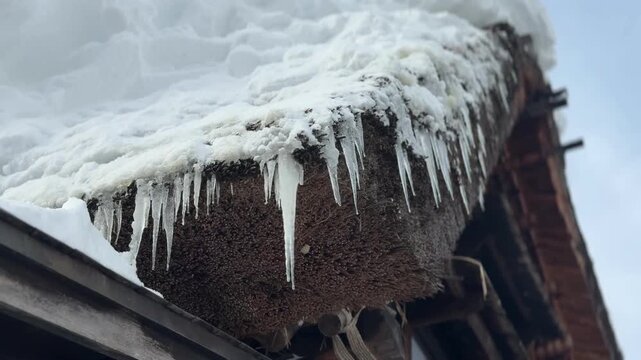 icicles on a roof