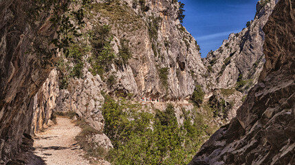 Ruta del Cares, Cares Trail Trekking Path, Picos de Europa National Park, Biosphere Reserve, Cantabrian Mountains, Castile and León-Asturias, Spain, Europe