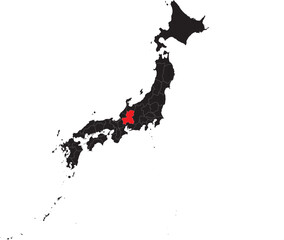 Gifu Prefecture on Japan Map