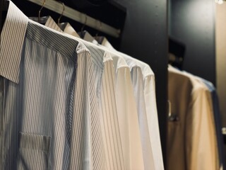 clothes on hangers