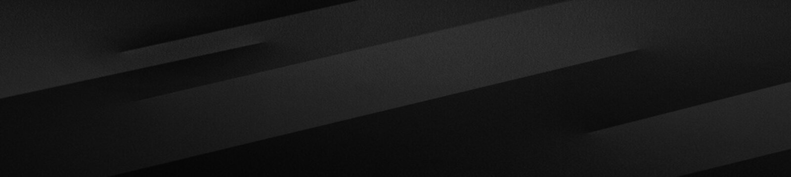 Black white dark gray abstract modern style background. Geometric shape. Line stripe layer diagonal. Light shadow silver metallic. Business ad technology tech minimal.Empty design template.Wide banner