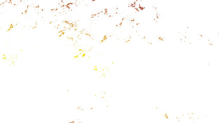 Gold splashes pattern with chips scuffs and ink spots isolated for design use. Distressed gold texture with cracks stains and grain overlay for graphic design. 