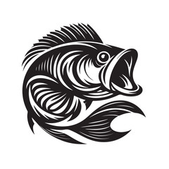 Naklejka premium Fish Vector Illustration | Fishing Logo Design