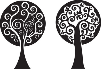 Swirly Decorative Tree Laser Cut Bundle