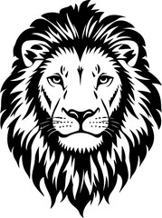 lion face silhouette vector illustration