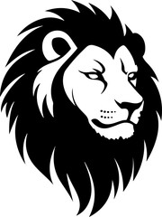 lion face silhouette vector illustration