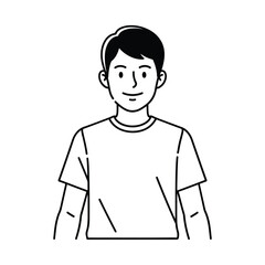 Modern flat vector character design of a boy with white background