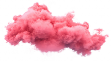 A pink smoke cloud billowing against a white background. creating an ethereal atmosphere. perfect for artistic projects. celebrations. or creative designs