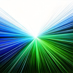  green blue light speed effect isolated on transparent and white background..