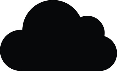 Cloud vector icon on a white background Isolated on White Background