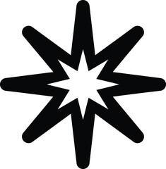 Shine symbol vector on a white background