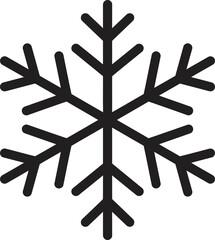 Snowflake icon vector on white background Isolated on White Background