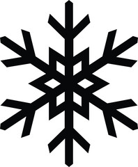 Snowflake symbol vector on white background