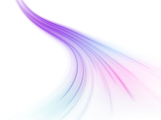 Electric blue and purple streaks slice through space with a glowing aura. Light particles scatter in their wake, adding depth and vibrancy. Ideal for futuristic and sci-fi design concepts. PNG