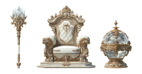 Obraz premium Luxurious Regal Furniture Set with Ornate Design and Elegant Details