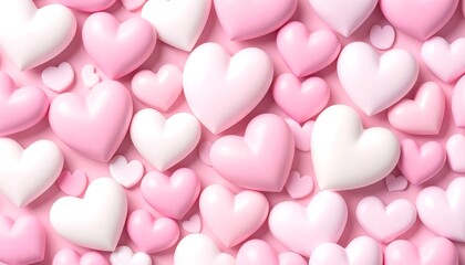 A vibrant, heart-filled background