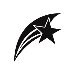 Stylized shooting star with trail design
