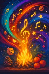 Abstract Christmas Sound Visualization