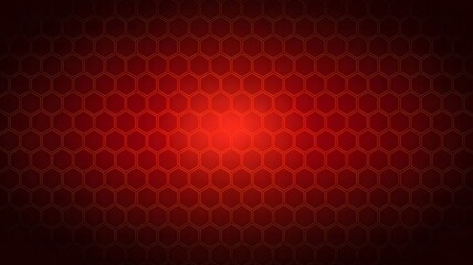 Abstract red hexagonal pattern with subtle glow