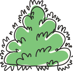 Vibrant green abstract organic shape with energetic lines vector Hand drawn